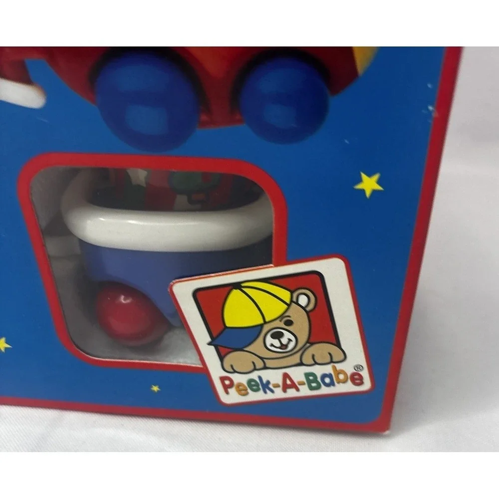 New! TOMY Loco Motion Push & Activity 5 Piece Train Baby Toy 1996 Peek-a-babe‎